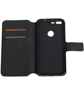 Zwart Google Pixel TPU wallet case booktype hoesje HM Book