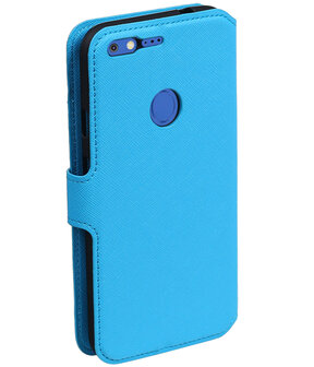 Blauw Google Pixel TPU wallet case booktype hoesje HM Book