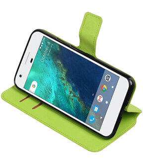 Groen Google Pixel TPU wallet case booktype hoesje HM Book