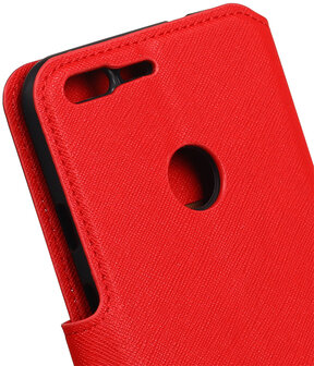 Rood Google Pixel TPU wallet case booktype hoesje HM Book