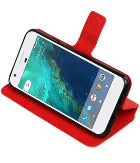 Rood Google Pixel TPU wallet case booktype hoesje HM Book