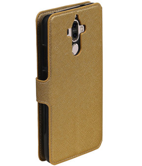 Goud Huawei Mate 9 TPU wallet case booktype hoesje HM Book