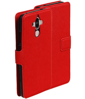 Rood Huawei Mate 9 TPU wallet case booktype hoesje HM Book
