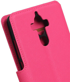 Roze Huawei Mate 9 TPU wallet case booktype hoesje HM Book