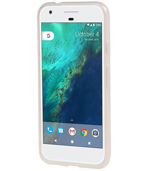 Google Pixel TPU back case hoesje transparant Wit