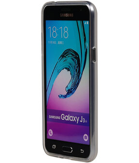 Samsung Galaxy J3 2017 TPU back case hoesje transparant Wit