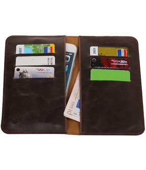 Universele Mocca Pull-up Medium Pu portemonnee wallet hoesje