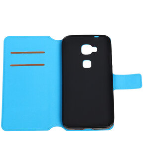 Blauw Huawei G8 TPU wallet case booktype hoesje HM Book