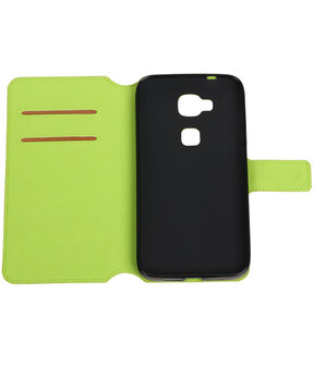 Groen Huawei G8 TPU wallet case booktype hoesje HM Book