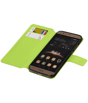 Groen Huawei G8 TPU wallet case booktype hoesje HM Book