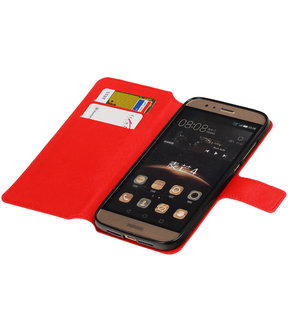 Rood Huawei G8 TPU wallet case booktype hoesje HM Book