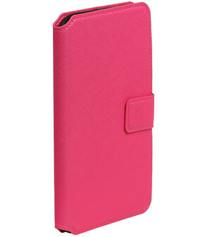 Roze Huawei G8 TPU wallet case booktype hoesje HM Book