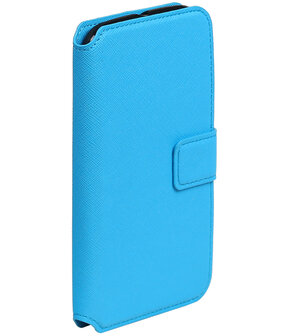 Blauw Motorola Moto E3 TPU wallet case booktype hoesje HM Book