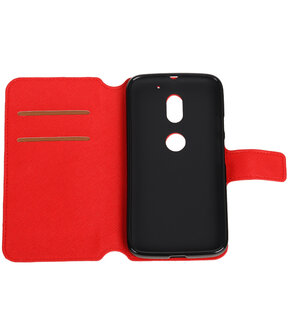 Rood Motorola Moto E3 TPU wallet case booktype hoesje HM Book