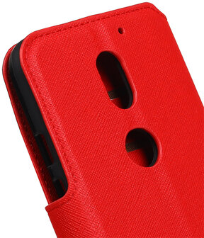 Rood Motorola Moto E3 TPU wallet case booktype hoesje HM Book