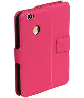 Roze Huawei Nova TPU wallet case booktype hoesje HM Book