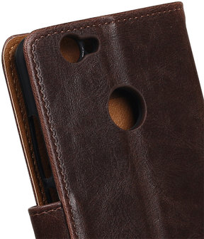 Mocca Pull-Up PU booktype wallet cover hoesje voor Huawei Nova