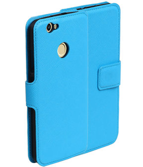 Blauw Huawei Nova Plus TPU wallet case booktype hoesje HM Book