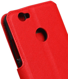 Rood Huawei Nova Plus TPU wallet case booktype hoesje HM Book