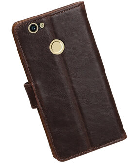 Mocca Pull-Up PU booktype wallet cover hoesje voor Huawei Nova Plus