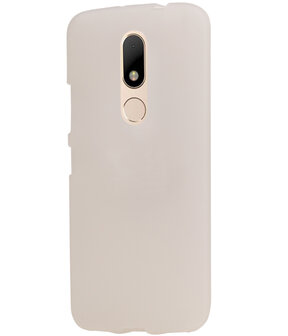  Motorola Moto M TPU back case hoesje transparant Wit