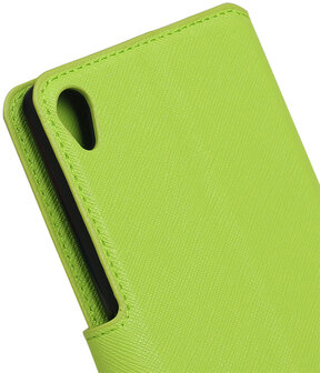 Groen Sony Xperia XA TPU wallet case booktype hoesje HM Book