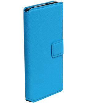 Blauw Sony Xperia XZ TPU wallet case booktype hoesje HM Book