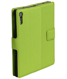 Groen Sony Xperia XZ TPU wallet case booktype hoesje HM Book