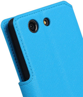 Blauw Sony Xperia Z3 Compact TPU wallet case booktype hoesje HM Book