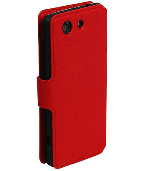 Rood Sony Xperia Z3 Compact TPU wallet case booktype hoesje HM Book
