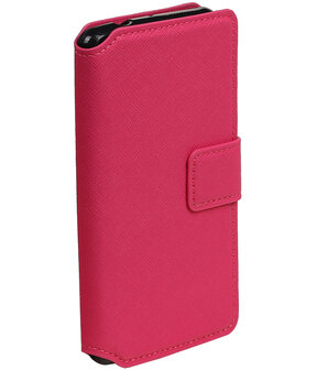 Roze Sony Xperia Z3 Compact TPU wallet case booktype hoesje HM Book