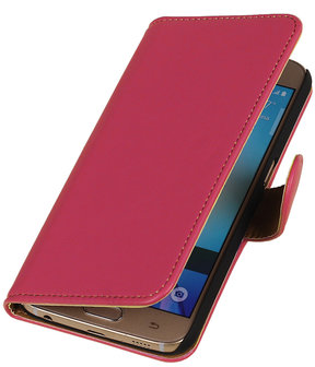 Roze Leder Look Booktype wallet hoesje voor Apple iPhone 5 / 5s / SE 