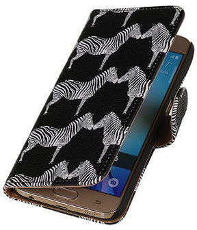Zwart Zebra 2 Booktype wallet hoesje voor Apple iPhone 6 / 6s Plus