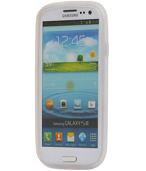 Samsung Galaxy S3 i9300 TPU back case hoesje Wit