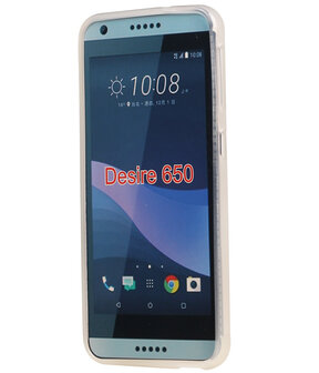 HTC Desire 650 TPU back case hoesje transparant Wit