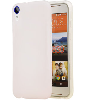 HTC Desire 830 TPU back case hoesje transparant Wit