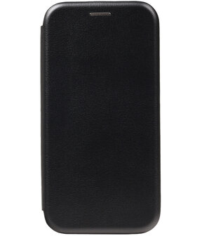 Zwart Premium Folio leder look booktype smartphone hoesje voor Huawei P10