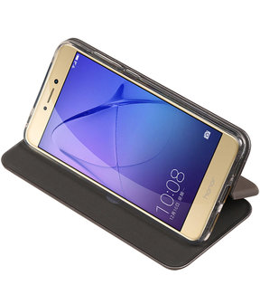 Grijs Premium Folio leder look booktype smartphone hoesje voor Samsung Galaxy S8