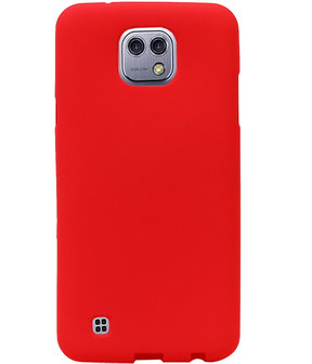 Rood Zand TPU back case cover hoesje voor LG X Cam K580