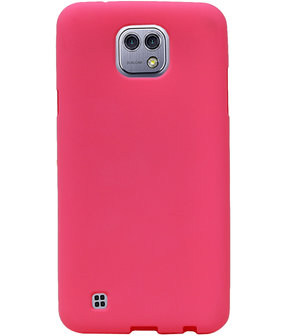 Roze Zand TPU back case cover hoesje voor LG X Cam K580