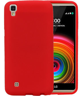 Rood Zand TPU back case cover hoesje voor LG X Power K220