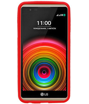 Rood Zand TPU back case cover hoesje voor LG X Power K220