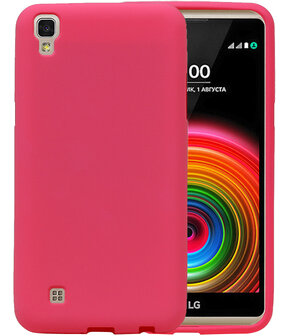 Roze Zand TPU back case cover hoesje voor LG X Power K220