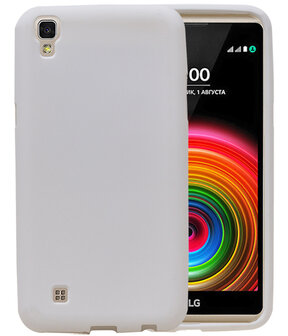Wit Zand TPU back case cover hoesje voor LG X Power K220