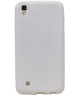 Wit Zand TPU back case cover hoesje voor LG X Power K220