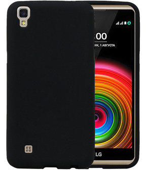 Zwart Zand TPU back case cover hoesje voor LG X Power K220