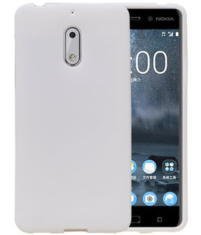 Wit Zand TPU back case cover hoesje voor Nokia 6