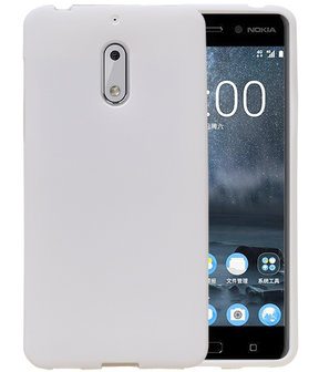 Wit Zand TPU back case cover hoesje voor Nokia 6