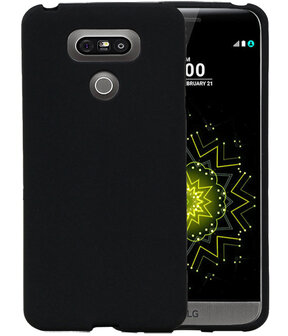 Zwart Zand TPU back case cover hoesje voor LG G6