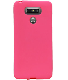 Roze Zand TPU back case cover hoesje voor LG G6